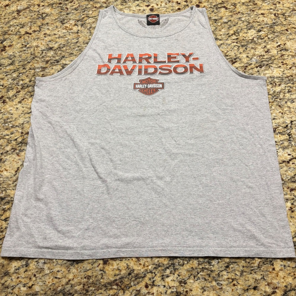 Harley-Davidson Orlando Florida Tank Top Mens Gray Biker Sleeveless XL ws